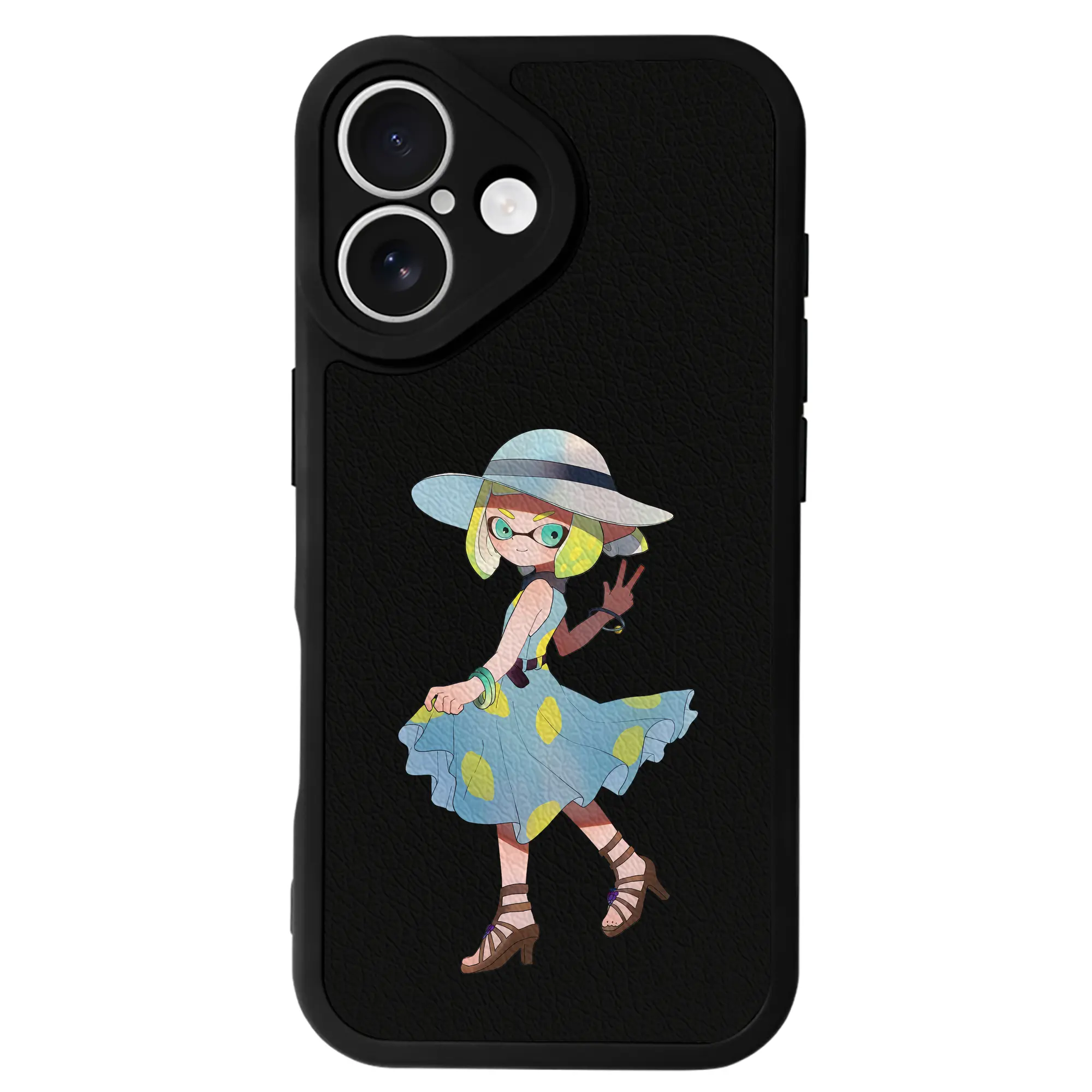 スプラトゥーン グッズ,インクリング - IPhone 16シリーズ対応 ・ シリコンスマホケース ・ レザー調 ・ 高精度フィット ・ 耐衝撃 ・ ワイヤレス充電対応 ・ 精密カット